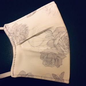 Rose Ink Floral Print - Adult Face Mask